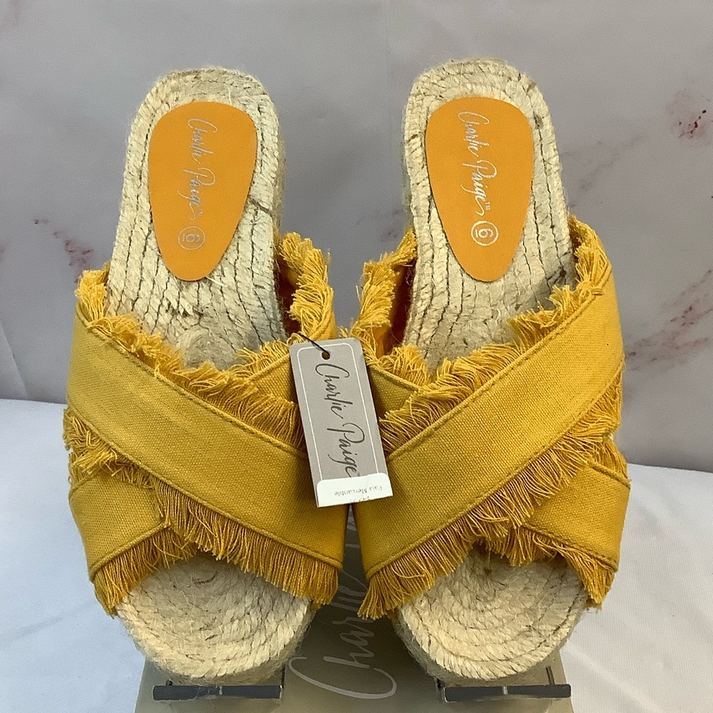 NIB Charlie Paige Espadrille Sandals Size 6